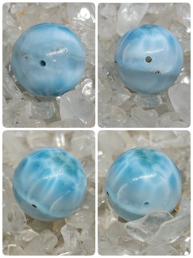 まるで地球！ 超大玉 ★ ラリマー 約17.5 mm 粒売り ①