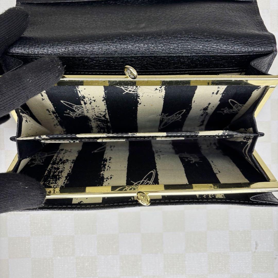 極美品　Vivienne ヴィヴィアン　長財布　二つ折り　がま口　M83