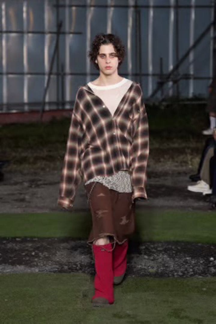 ひろひろさん専用　KAMIYA BLEACHED CHECK SHIRTS