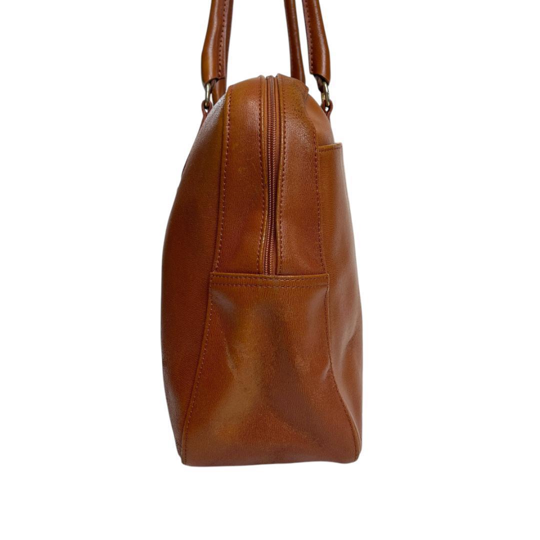 良品 LONGCHAMP 2865 ボストンバッグ バンブー オールレザー