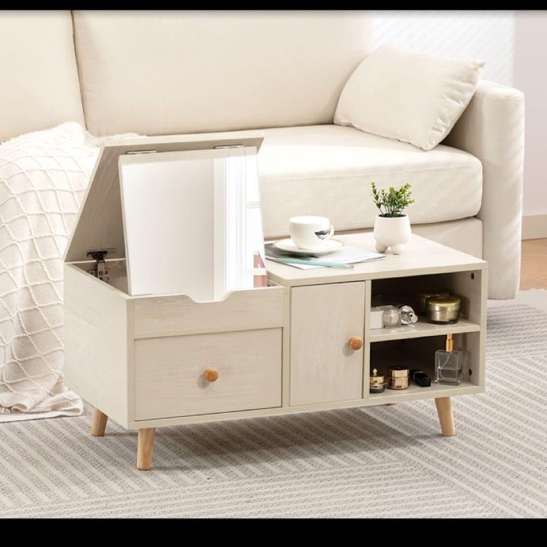 ドレッサー コンパクト ドレッサーテーブル ローテーブル 引き出し付き 化粧台