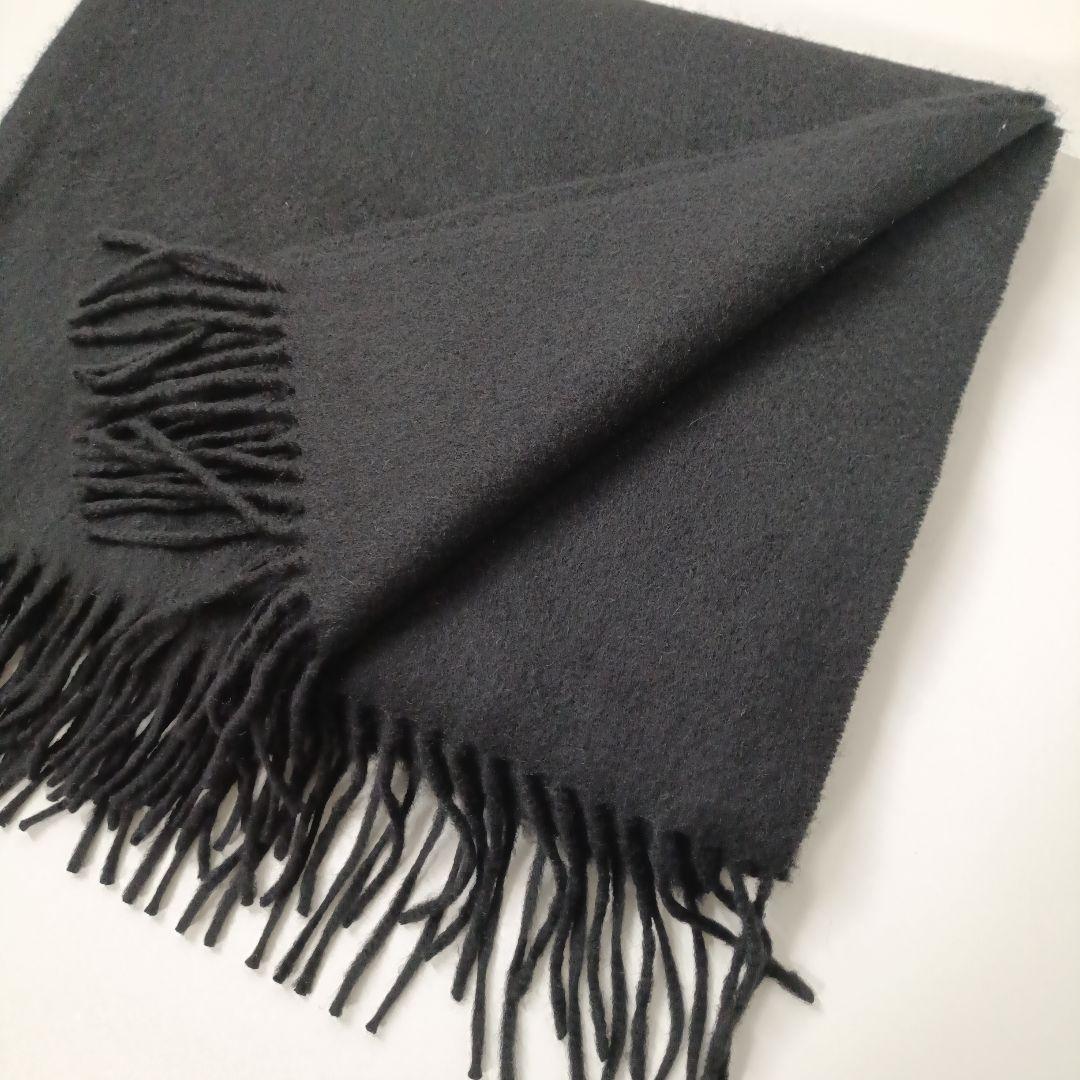 Alex Begg アレックスベグ 大判ストール カシミヤ100% ブラック