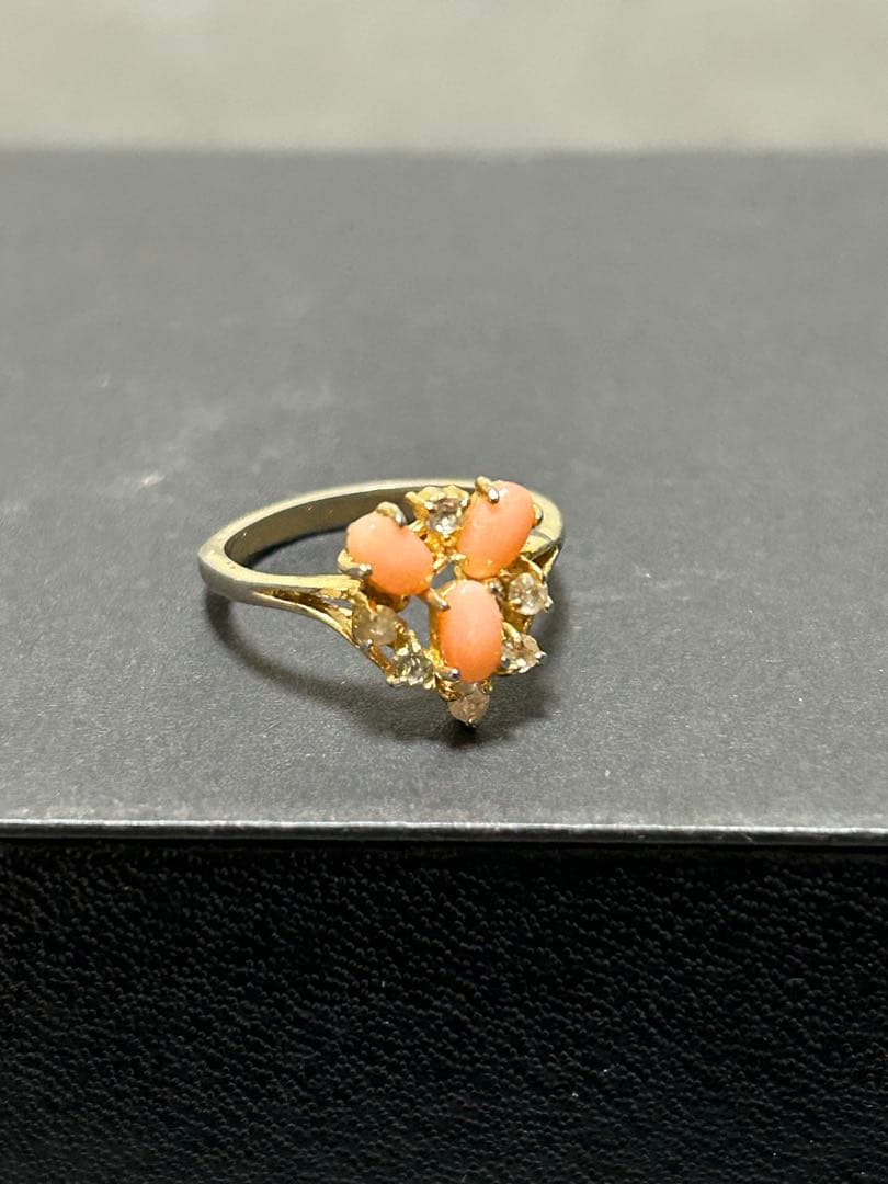 18K デザインゴールドリング 刻印あり