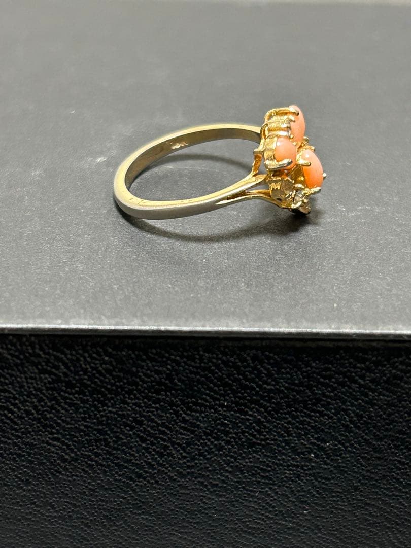 18K デザインゴールドリング 刻印あり