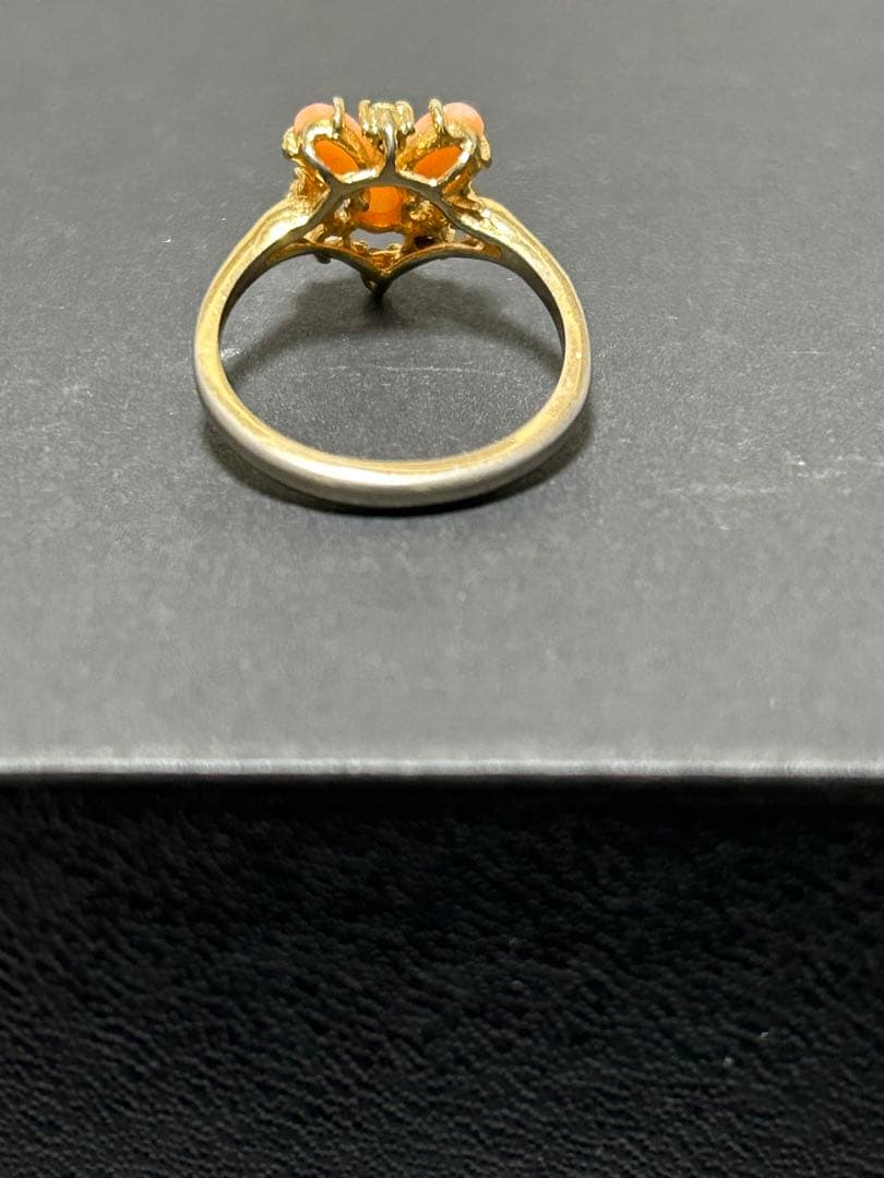 18K デザインゴールドリング 刻印あり