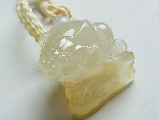 超レア 氷黄 ミャンマー産 天然ヒスイ 翡翠 金運財運 飾物 金運UP