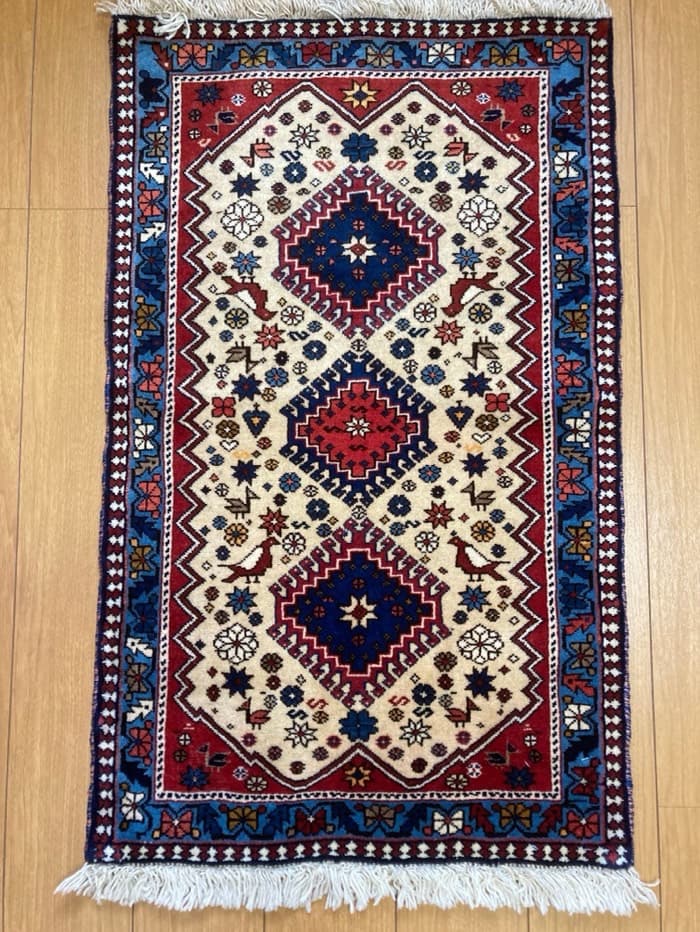 【在庫一掃セール】ペルシャ絨毯 102cm×62cm No.3053−06