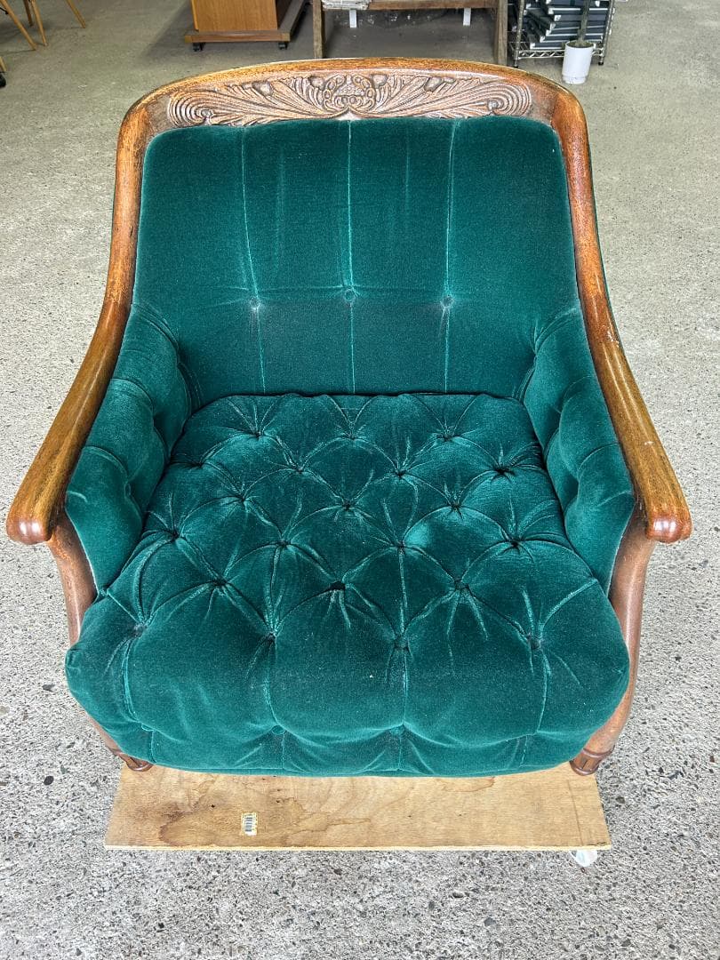 ②maruni マルニ木工 ベルサイユ アームチェア ヴィンテージ グリーン