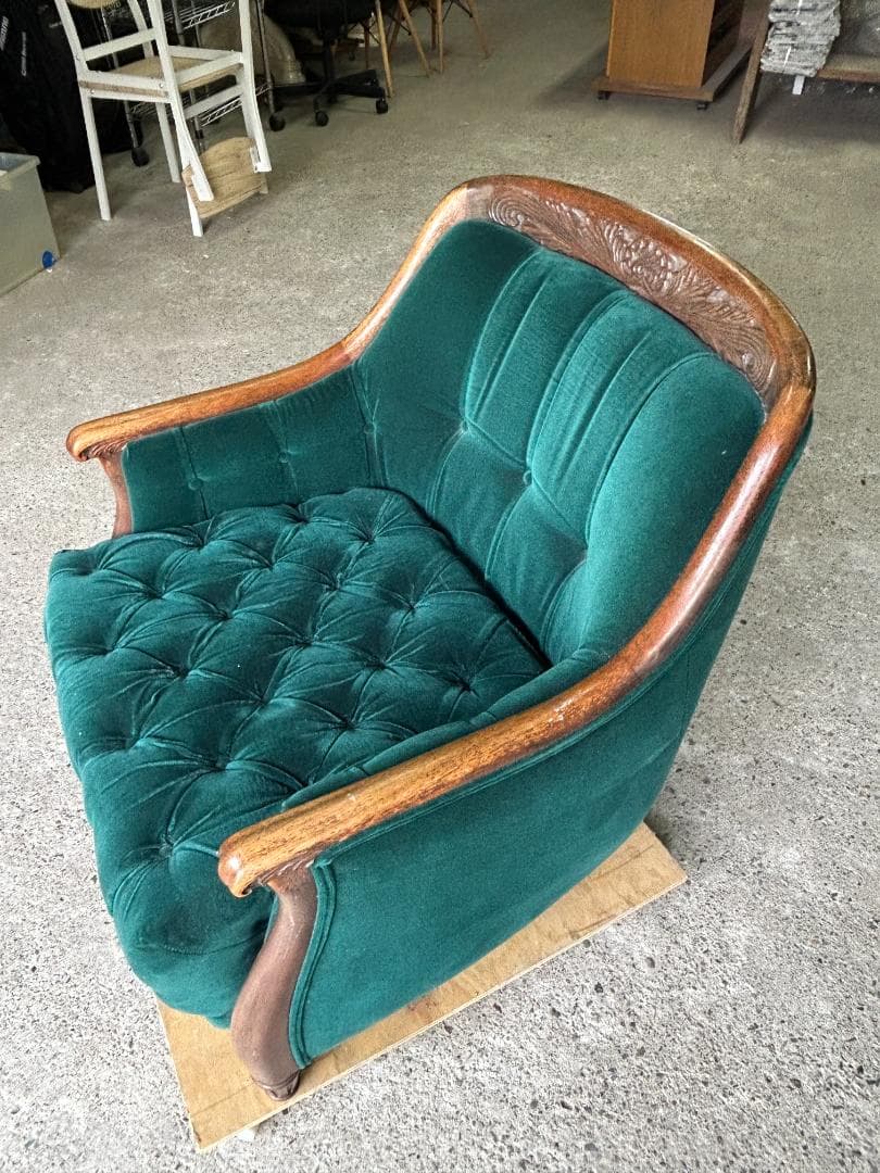 ②maruni マルニ木工 ベルサイユ アームチェア ヴィンテージ グリーン