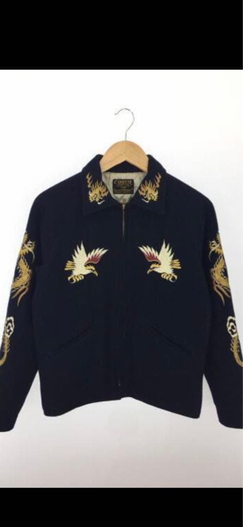 RENCOOTIEネイビー 鷲刺繍ジャケット GLORY BOUND