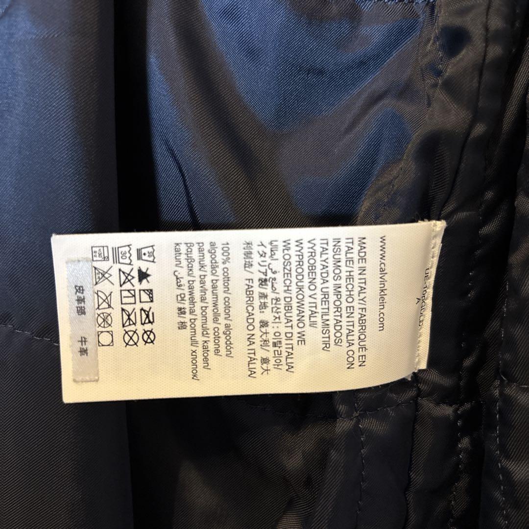 激レア＊カルバンクライン ステンカラーコート デニム　中わた イタリア製　M