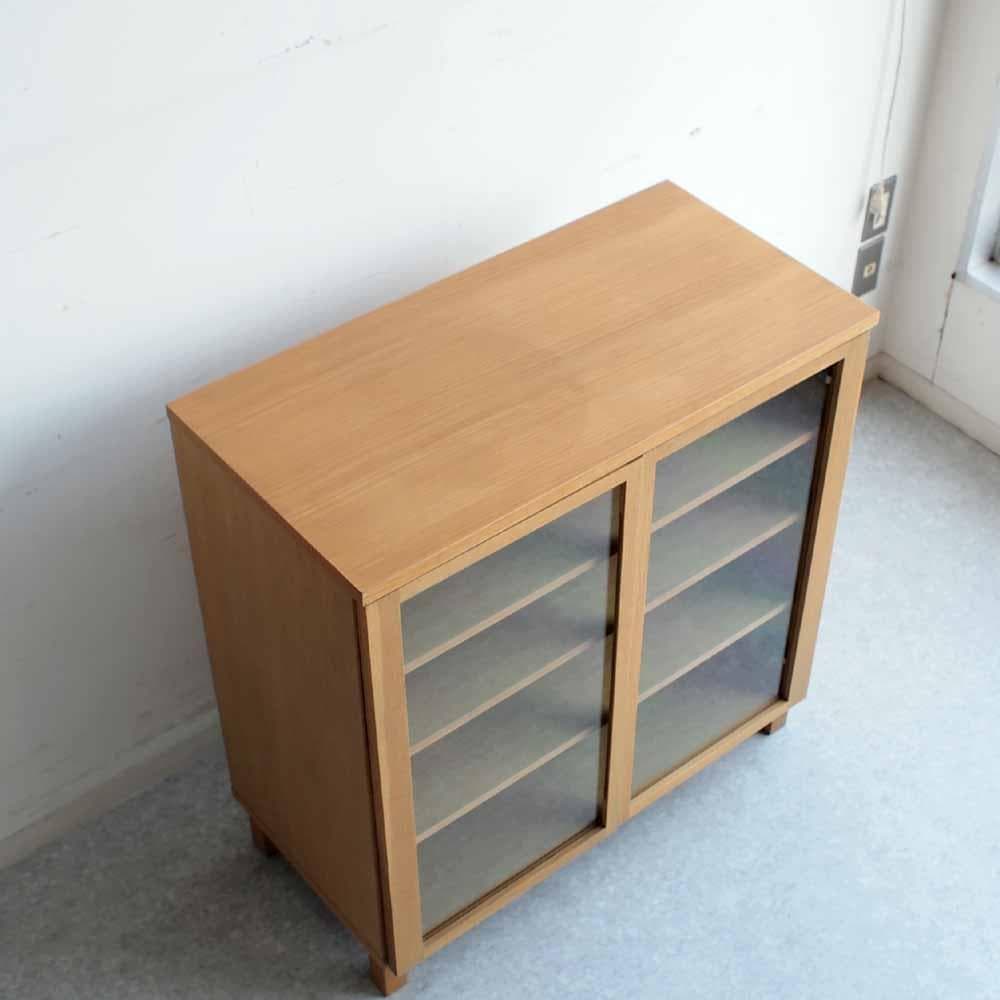無印良品/MUJI オーク材 ガラスキャビネット ZR24425