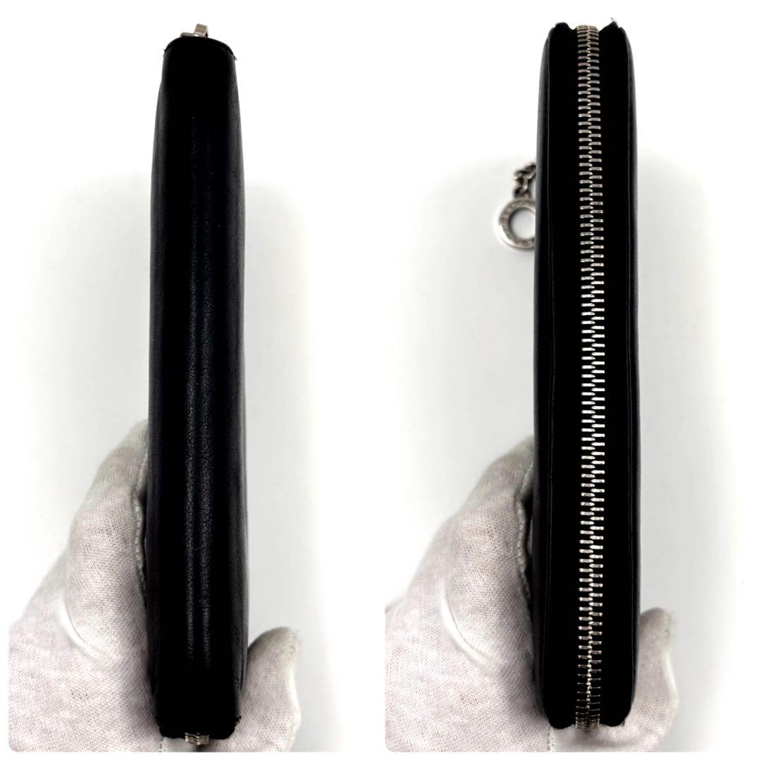 ✨美品✨　BVLGARI ラウンドファスナー　ビーゼロワン　長財布　ロゴ金具　黒