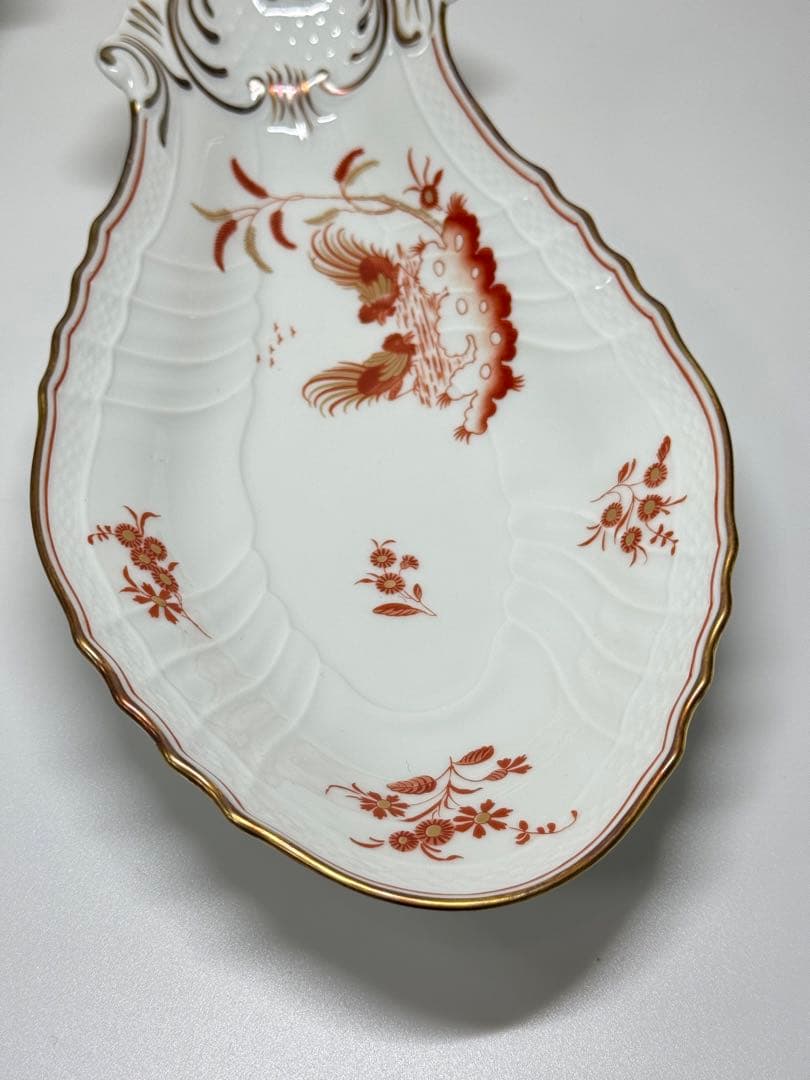 【高級】Richard Ginoriレッドコック ナス型プレート 6枚セット