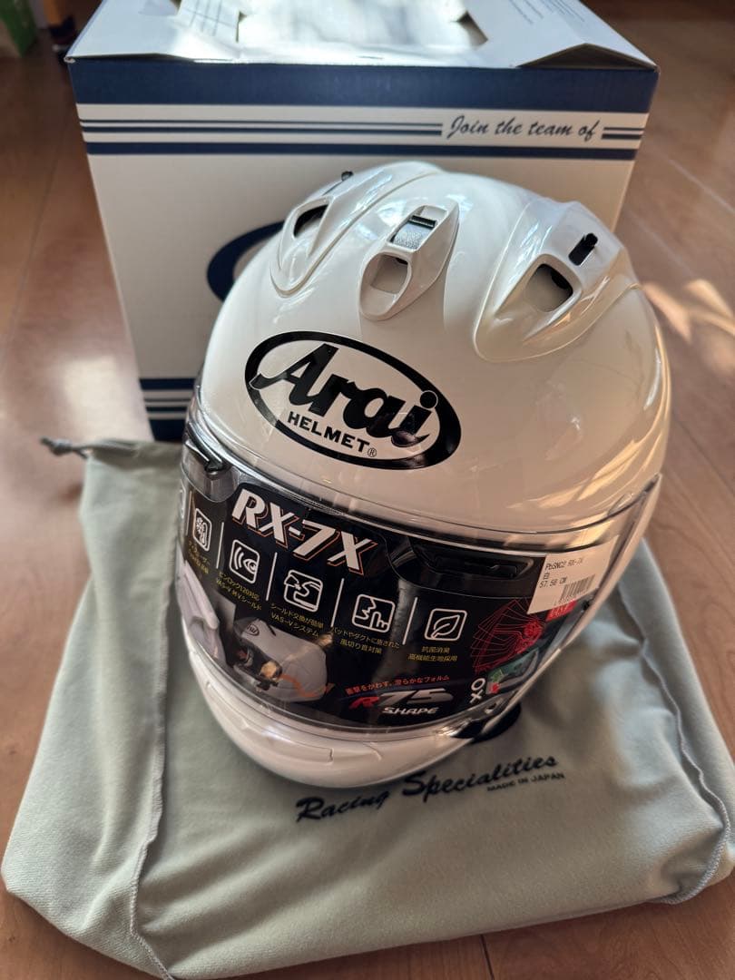 Arai RX-7X Mサイズ ホワイト フルフェイスヘルメット