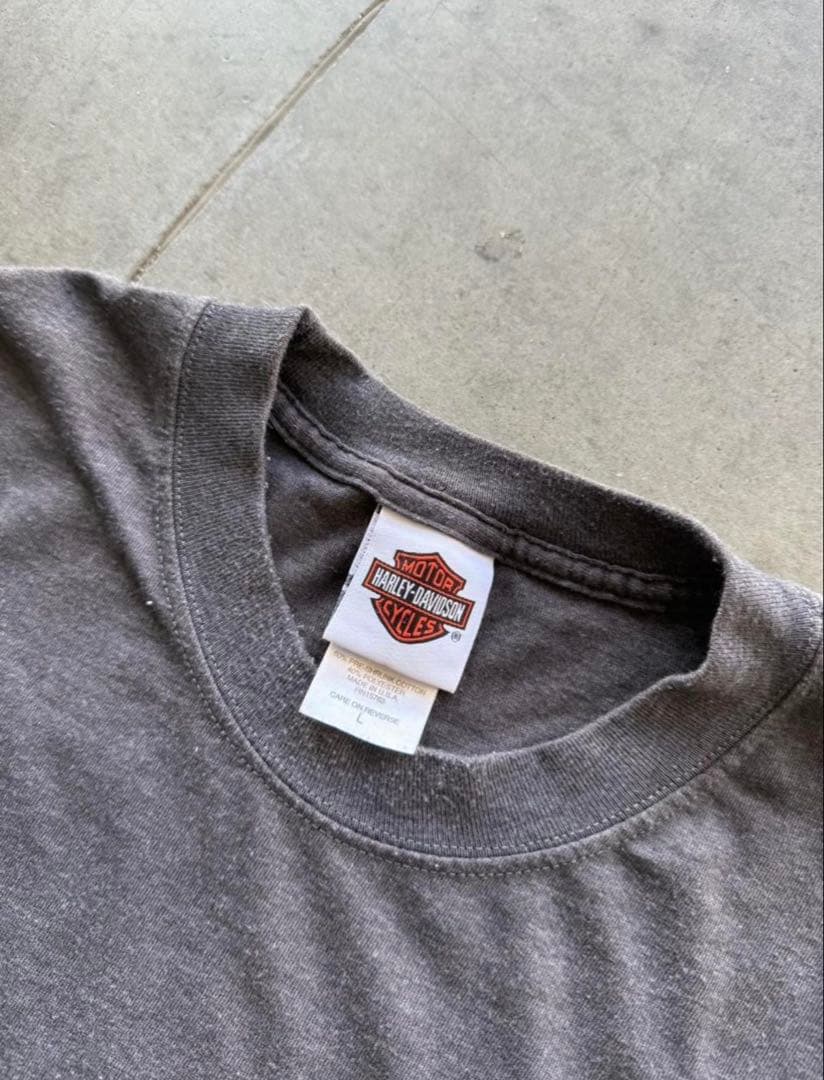 Harley-Davidson ロンT ポケット付き フレイムプリント 山田レン