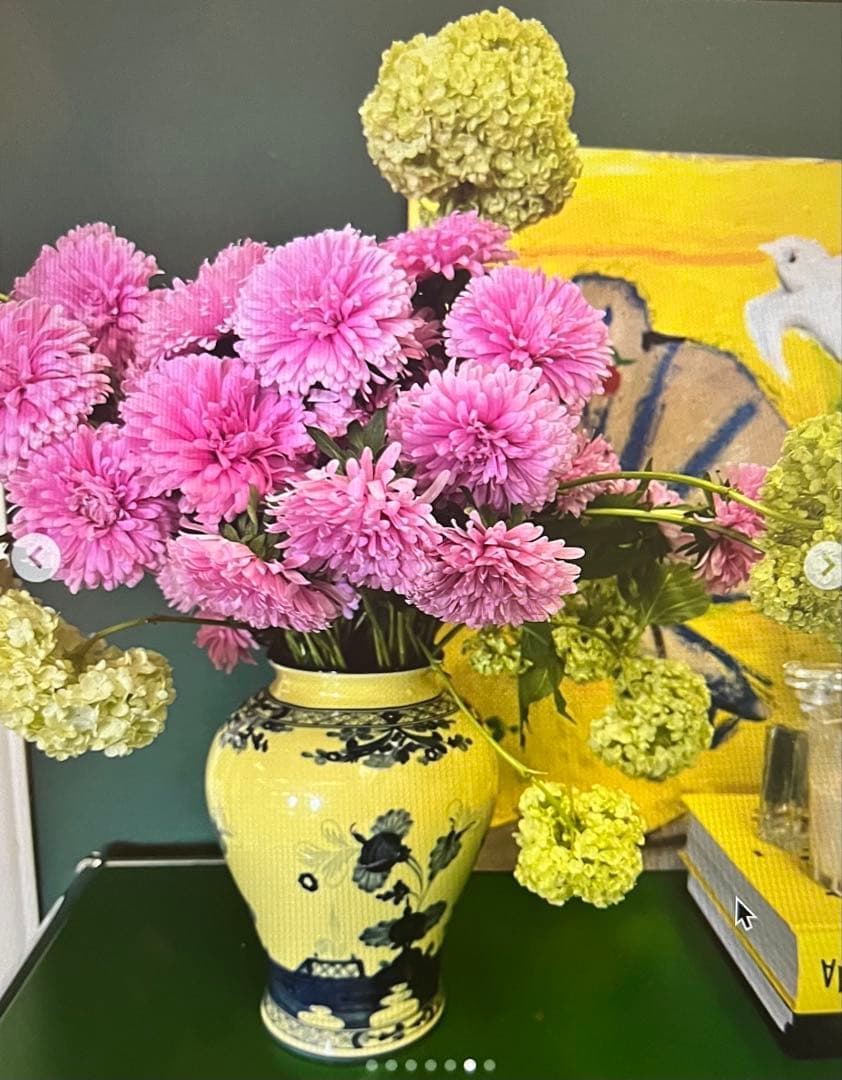 新品未使用　希少　ジノリ1735 蓋付き　フラワーベース　チトリーノ