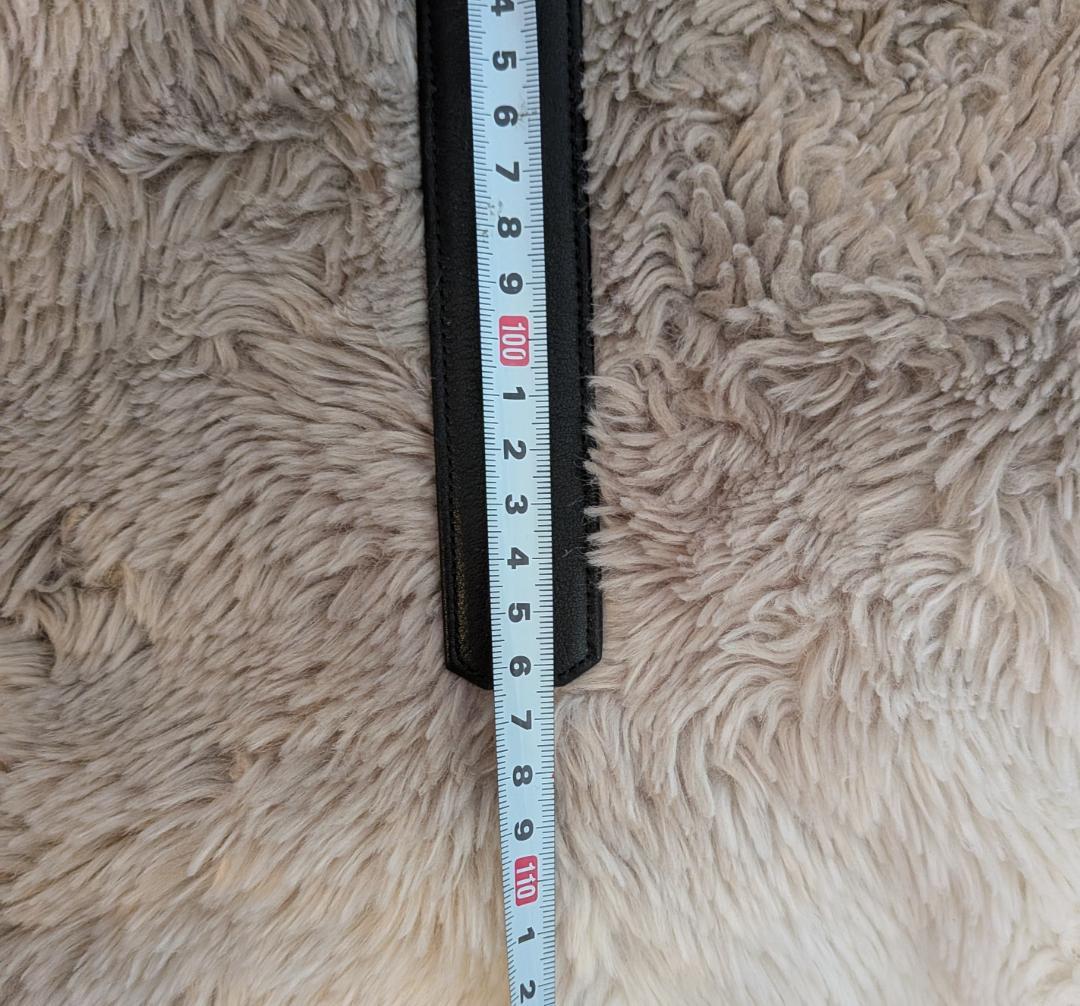 Christian Dior ブラックレザーベルト 約100cm