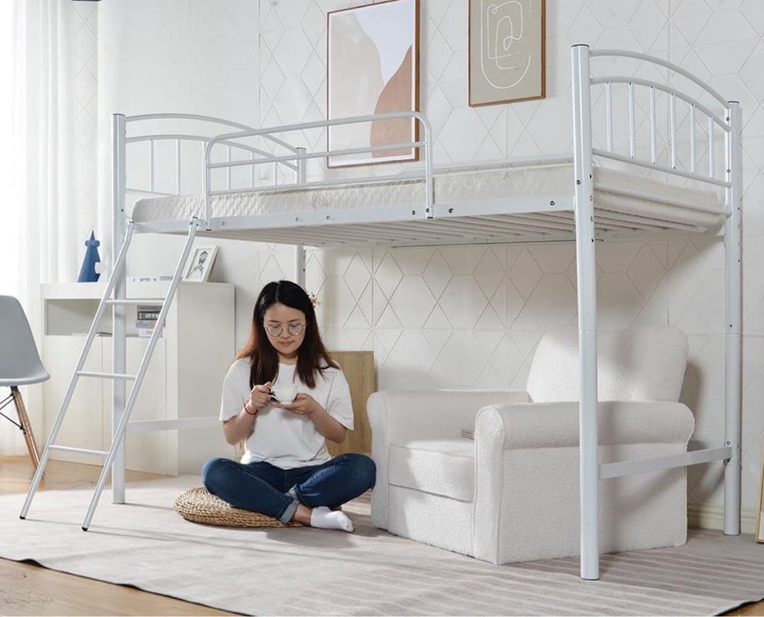ロフトベッド ホワイト 耐荷重150kg