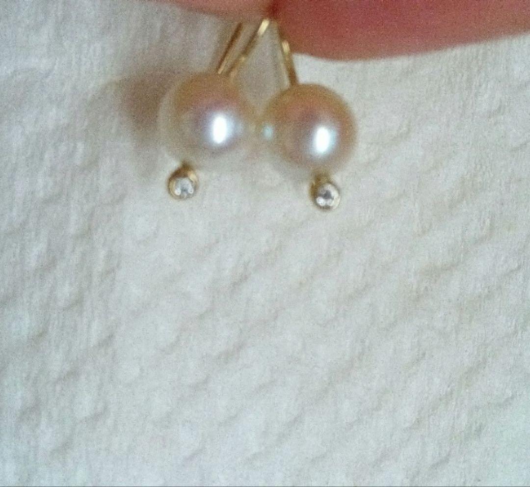 ミズキ パール ダイヤ フックピアス　MIZUKI ロンハーマン