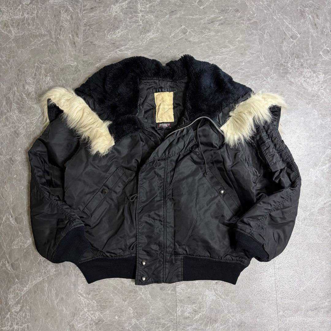 超希少 90s PRACT N-2B フライトジャケット ブラック　 短丈