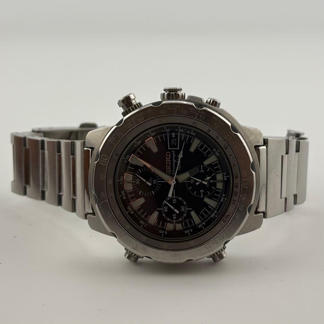 【希少】セイコー　クロノグラフ　7T32-6N10 ブラック　美品