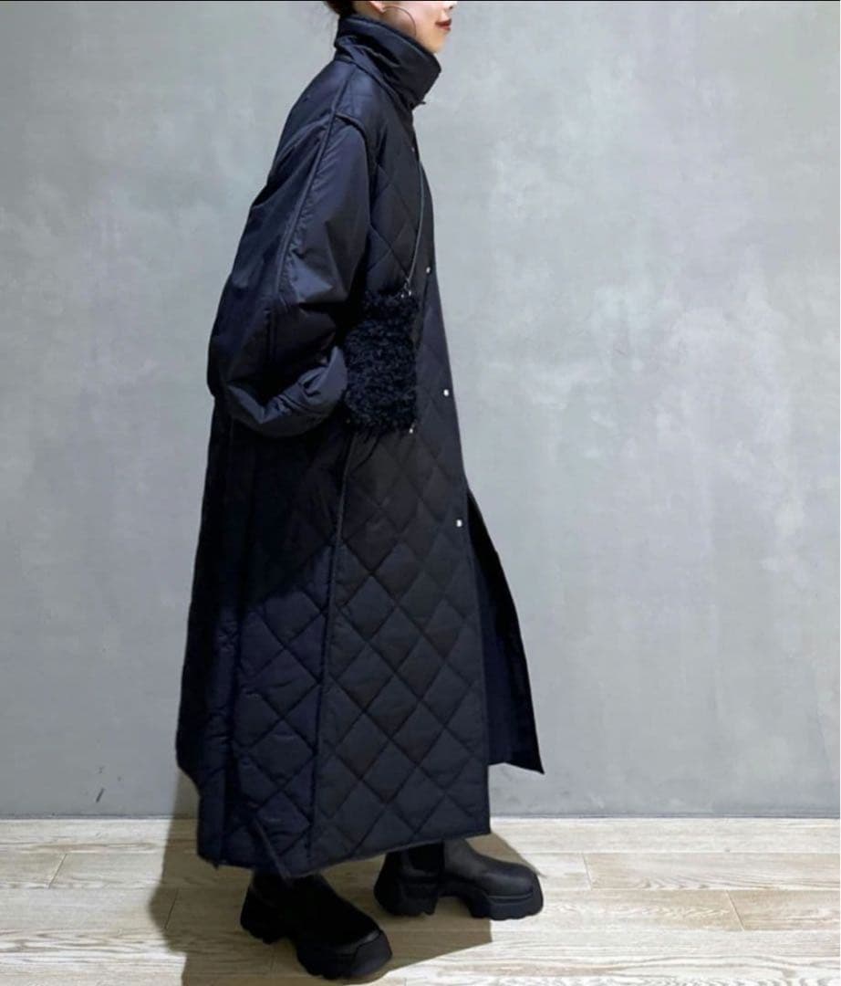 美品！ADAM ET ROPE アダムエロペ スタンドネックキルティングコート