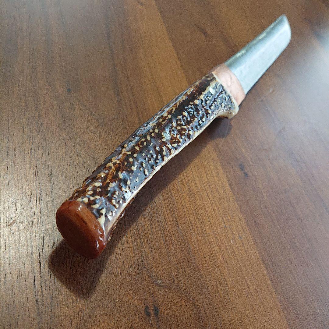 狩猟刀 ナイフ 天然鹿の角