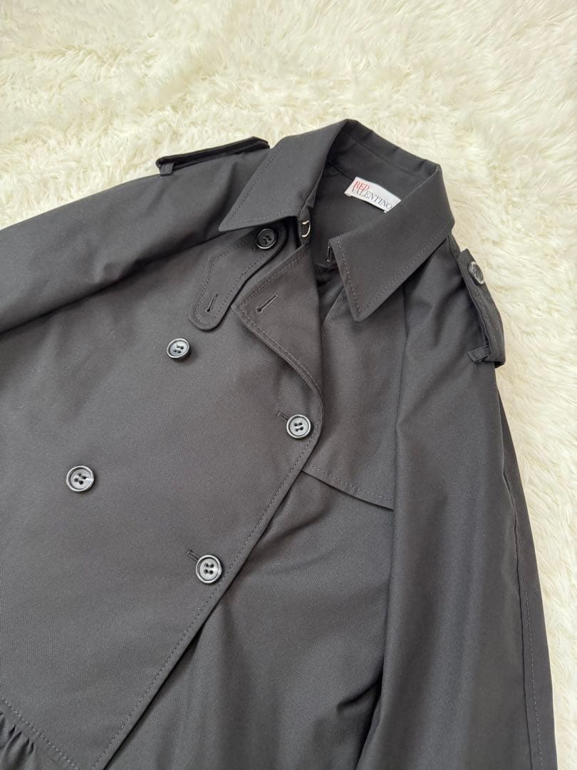 美品　red valentino トレンチコート　ベルト付き　裾フリル　イタリア