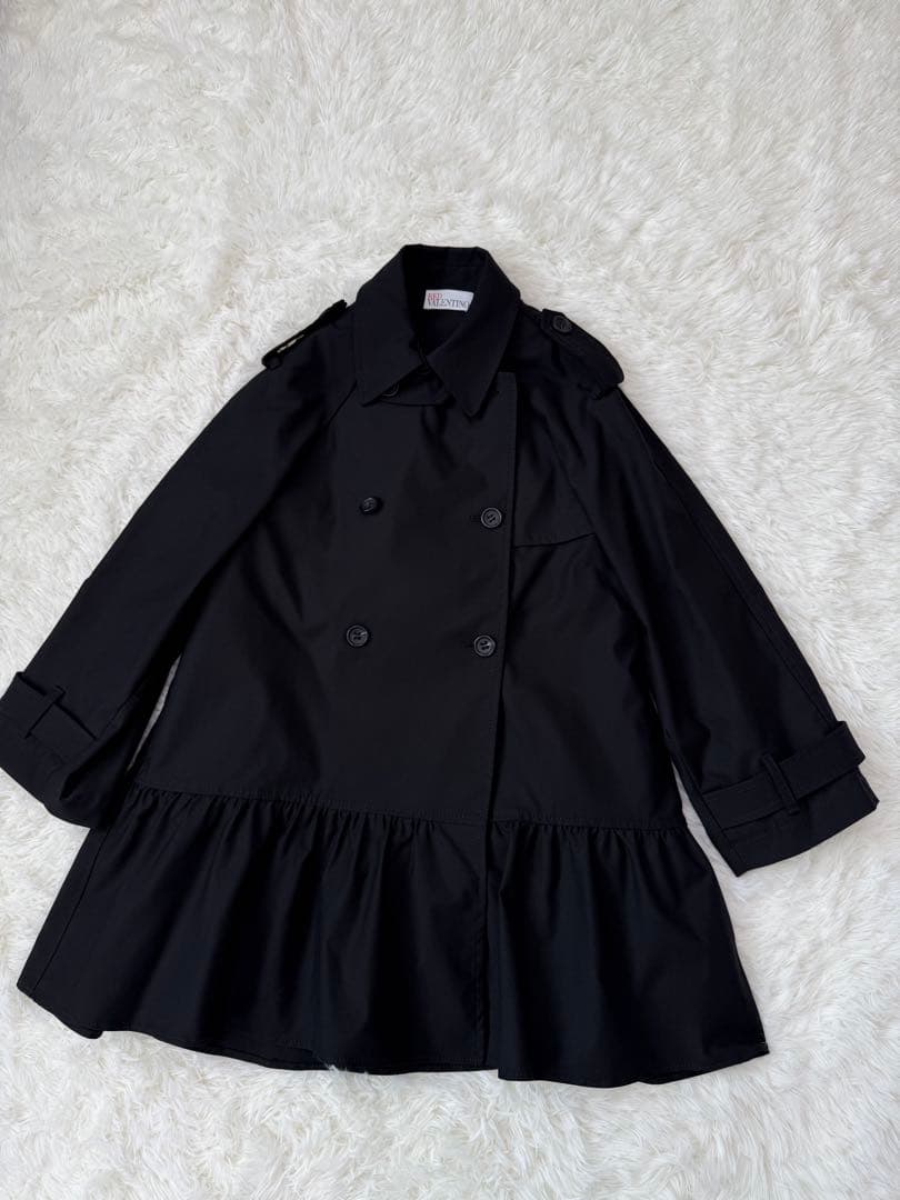 美品　red valentino トレンチコート　ベルト付き　裾フリル　イタリア