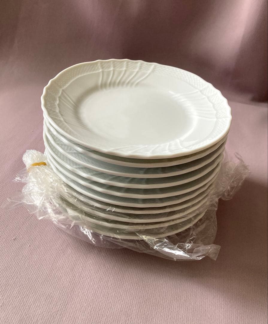 ジノリ　ベッキオホワイト　デザートプレート　ケーキ皿　10枚　プレート