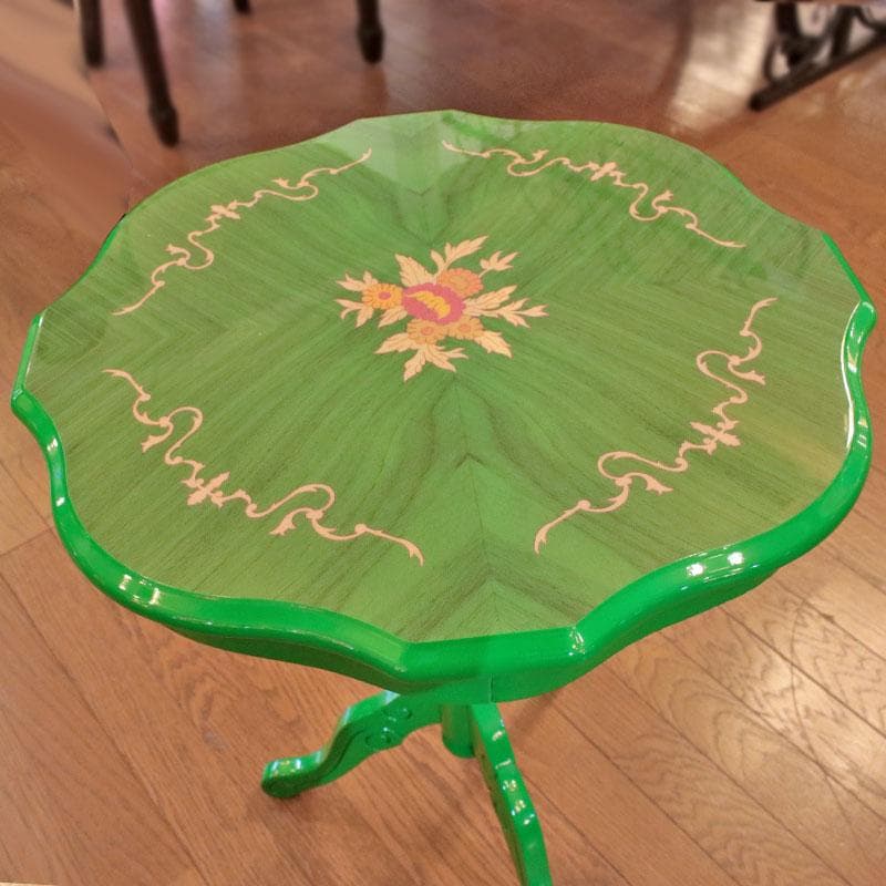 ブルーカフェテーブル 緑 グリーン 幅55cm 223-329-002