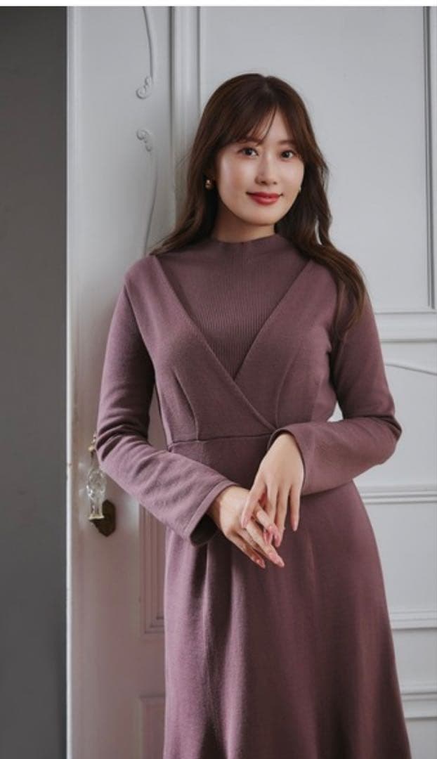 ワンピース herlipto Cache-Coeur Layered Knit Dress