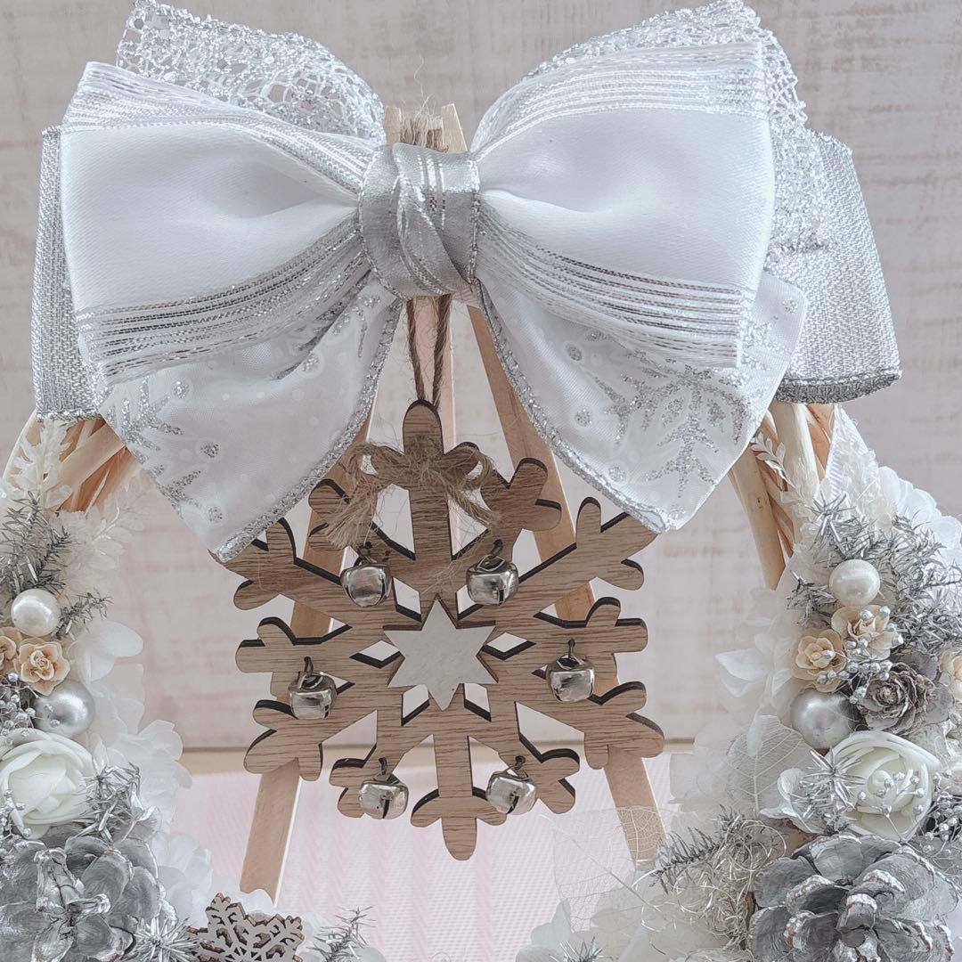 No146 聖なる夜のWhite ❄︎.*クリスマスリース