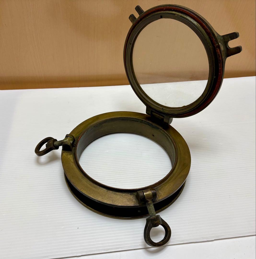 真鍮開閉丸窓 船舶　丸窓 現状出品 詳細不明　ジャンク品