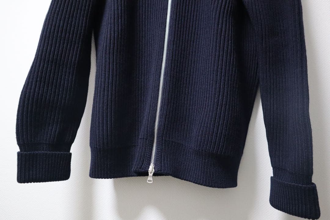 ANDERSEN-ANDERSEN ドライバーズニット　ネイビー　ウール　M