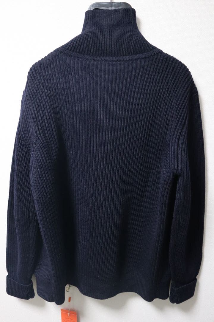 ANDERSEN-ANDERSEN ドライバーズニット　ネイビー　ウール　M