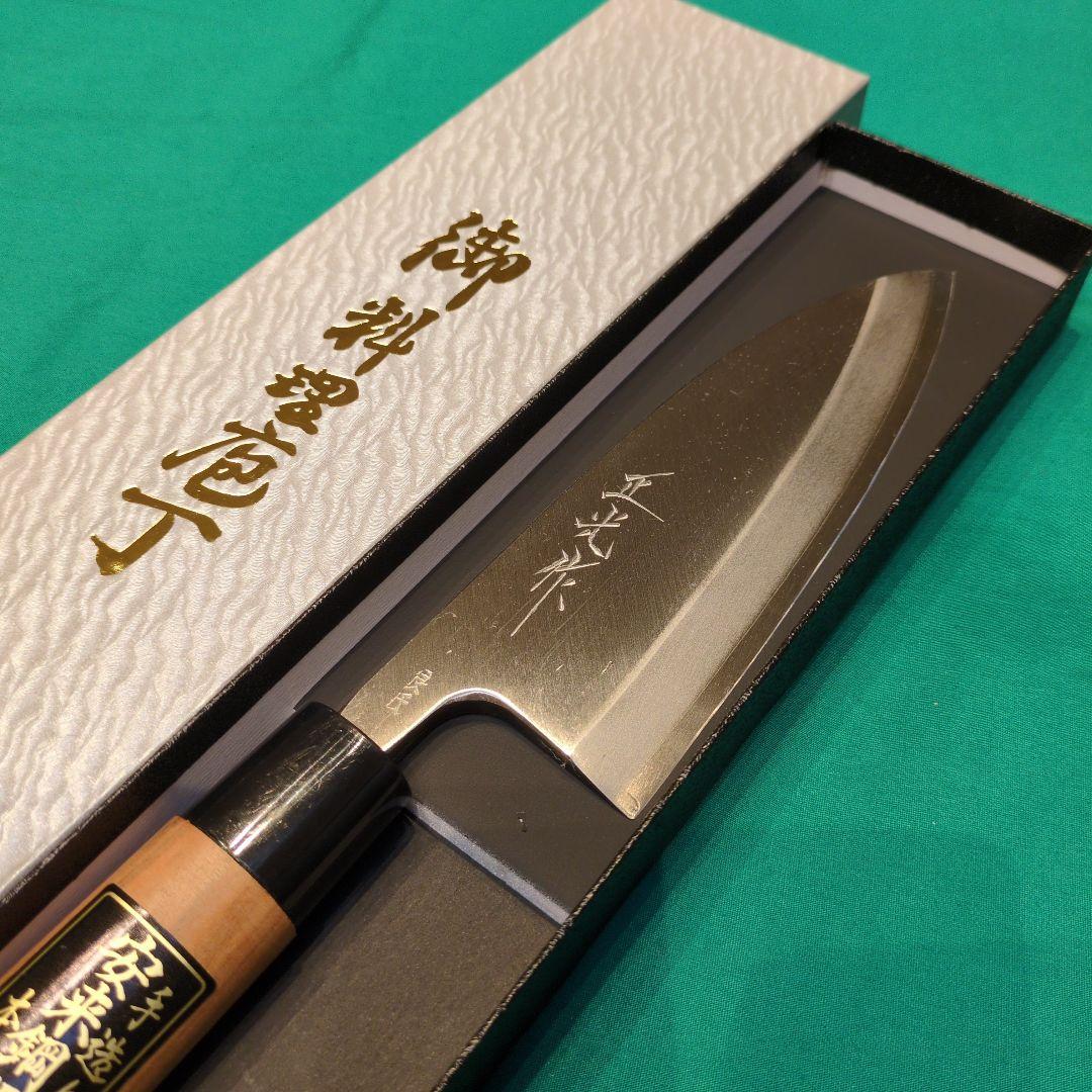 《銀三鋼使用》正光作　出刃包丁　５寸　150ミリ　桜柄付き