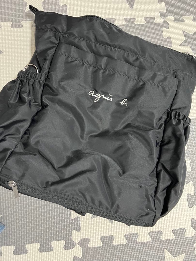 ma3　アニエスベー　ブラック マザーズバッグ