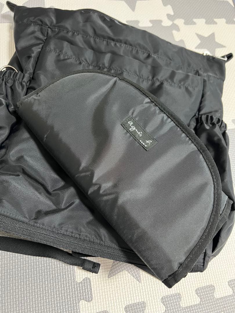 ma3　アニエスベー　ブラック マザーズバッグ