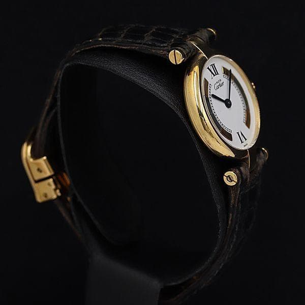 Cartier カルティエ ヴェルメイユ 白文字盤 QZ SV925