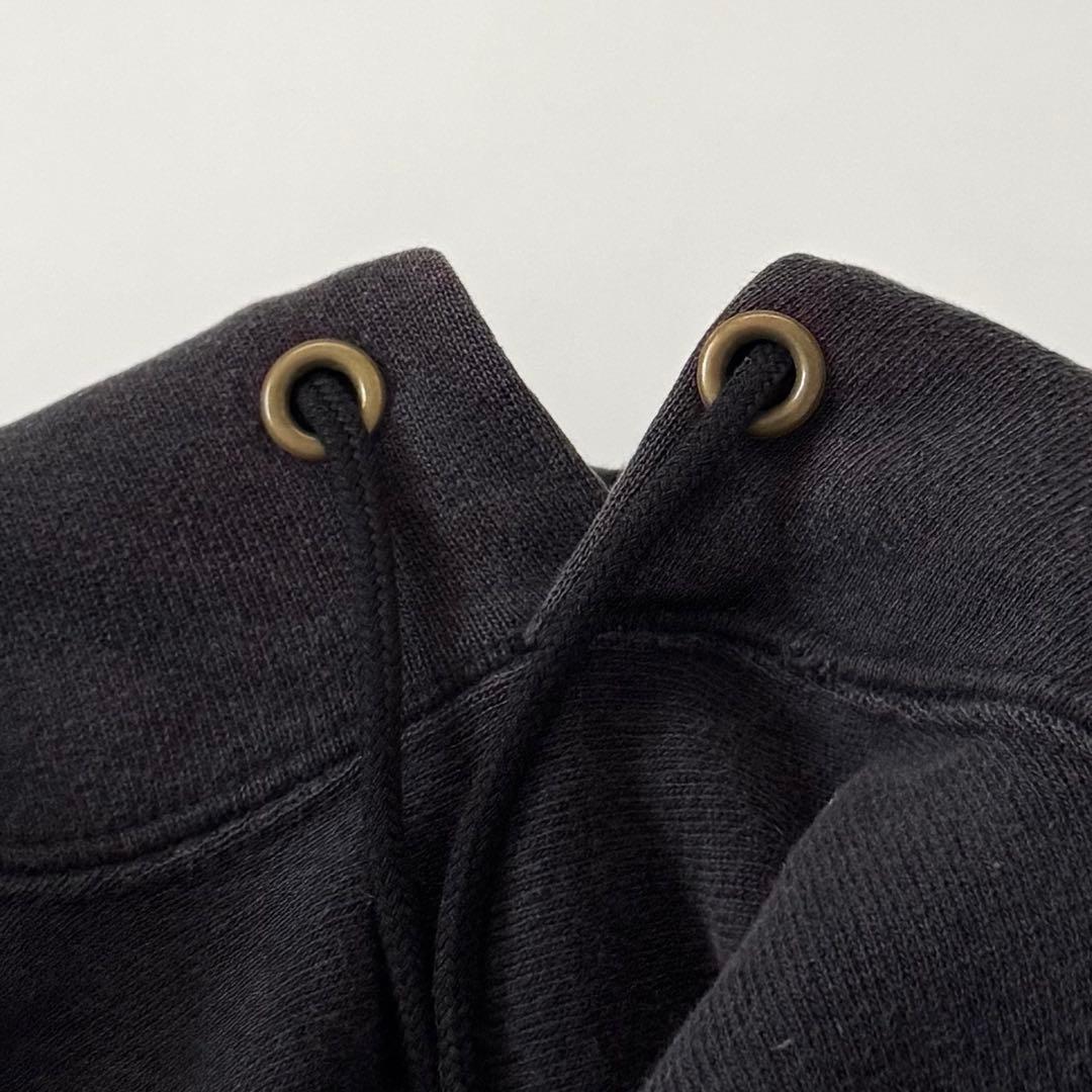 黒★90s USA製 チャンピオン リバースウィーブ スウェット パーカー M