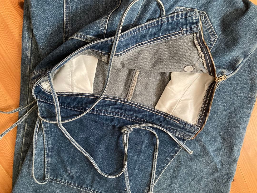 【超美品‼︎】CHECK&COFFEE デニムサロペット