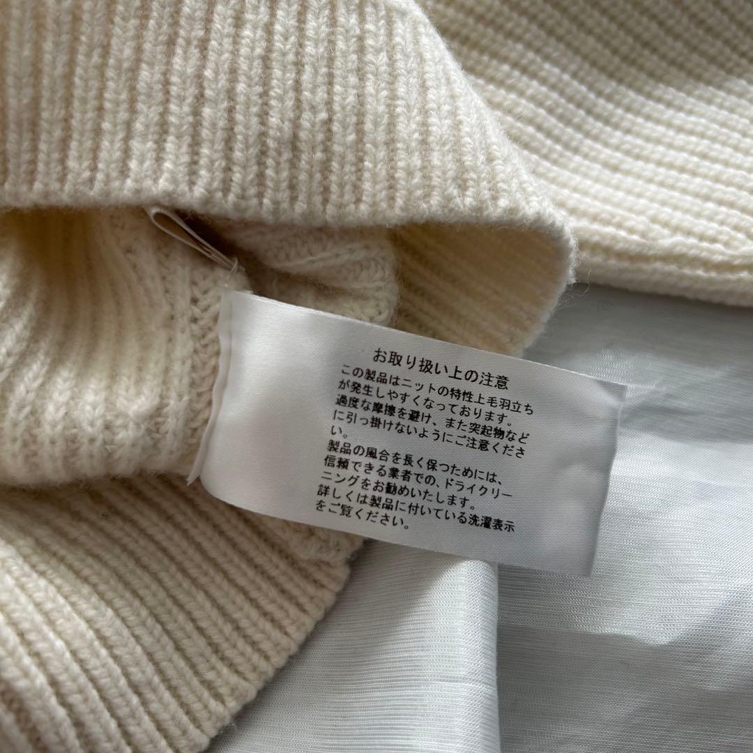 美品♡【Cygne】タートルニット コクーンスリーブ Rene クリーム 白