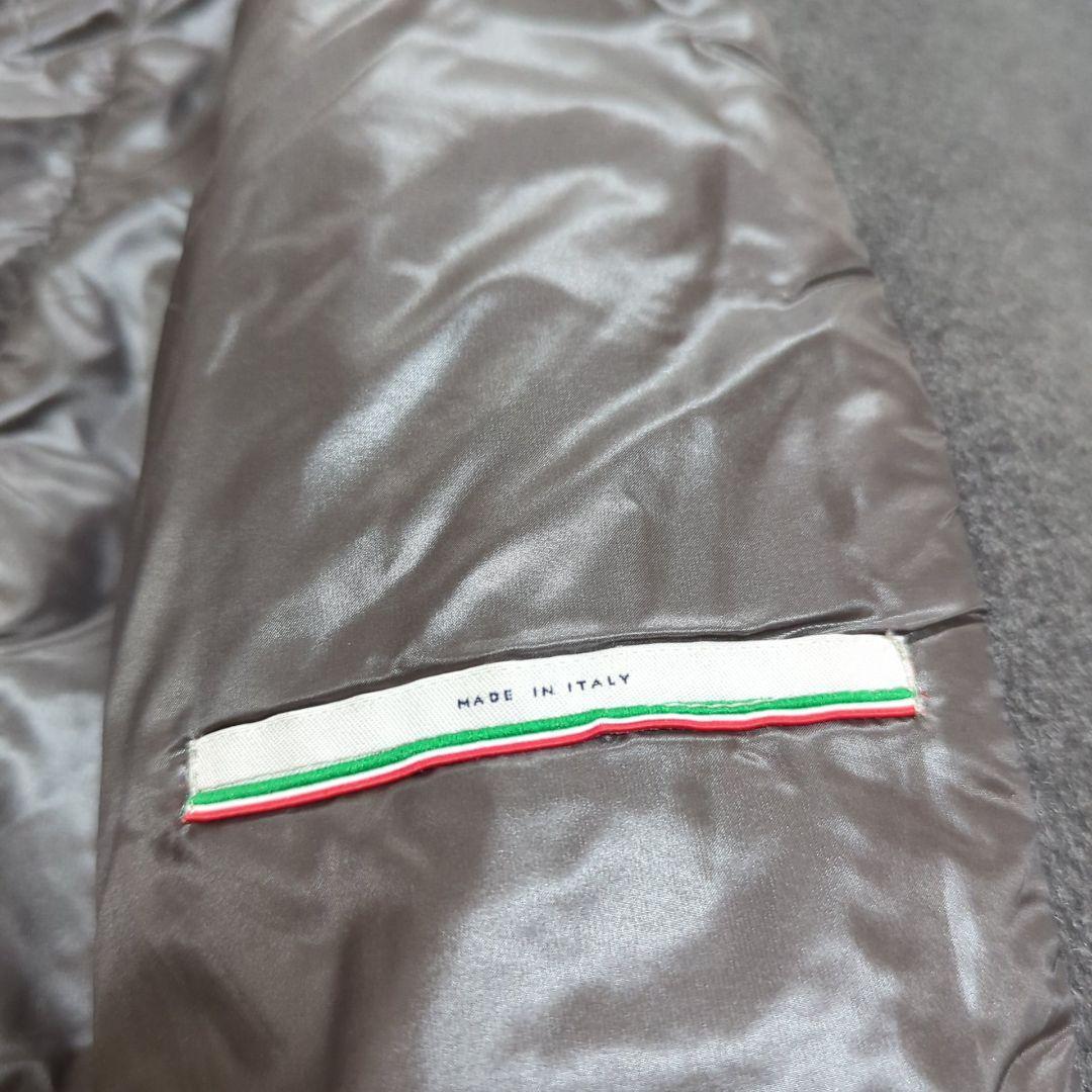 極美品 42 ヘルノ アンゴラ シルク 2way ダウンコート 切替 フォックス