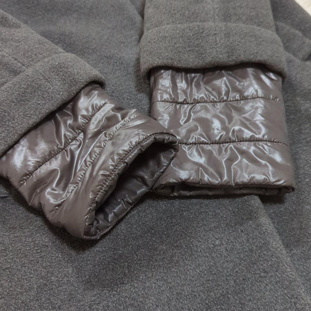 極美品 42 ヘルノ アンゴラ シルク 2way ダウンコート 切替 フォックス