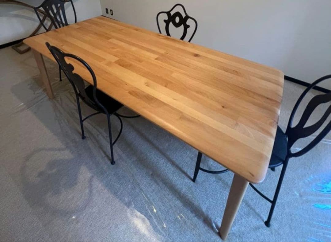 【関東圏限定】定価約9万 ニトリ Nコレクション 天然木テーブル 200cm