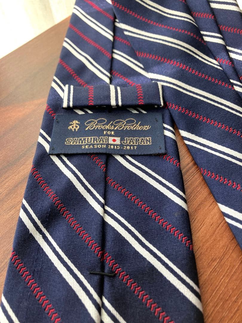 ꧁極美品꧂ ブルックスブラザーズ ネクタイ 侍ジャパン WBC 限定品 ネイビー