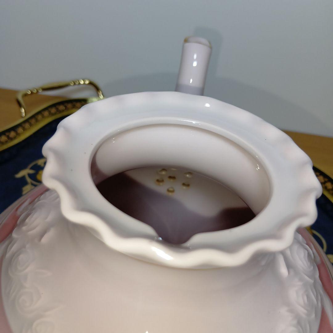 フッチェンロイター ポーセリンローズ ピンク ティーポット セット