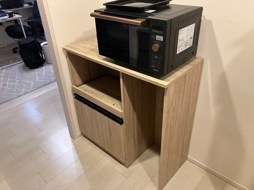 キッチンシェルフ 木目調レンジ台